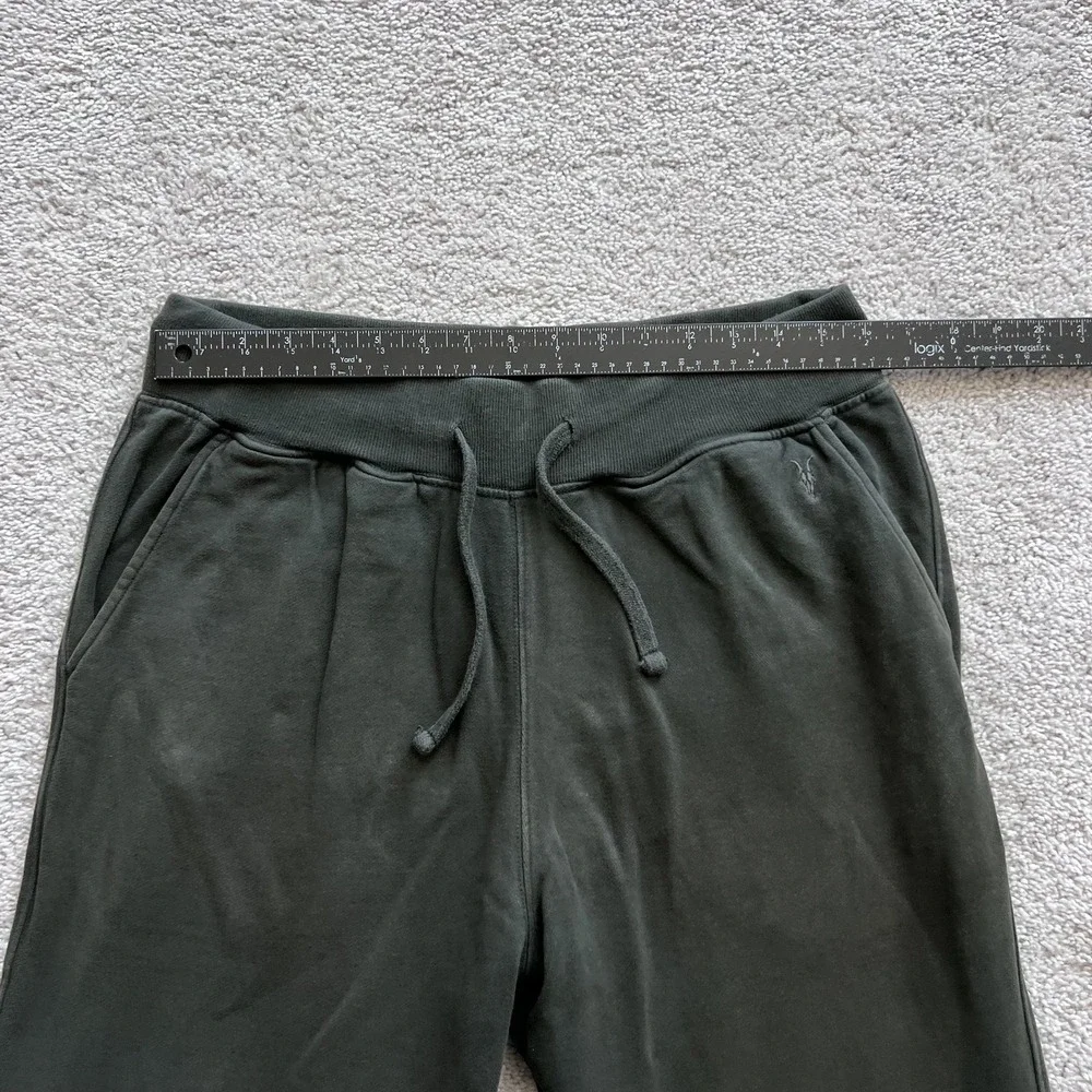 All Saints Aven Sweatpants Mens Large Green Fleece Joggers Drawstring Cotton